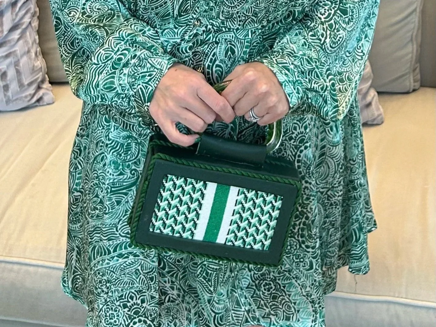 5x7 Custom Clutch with Acrylic Handles