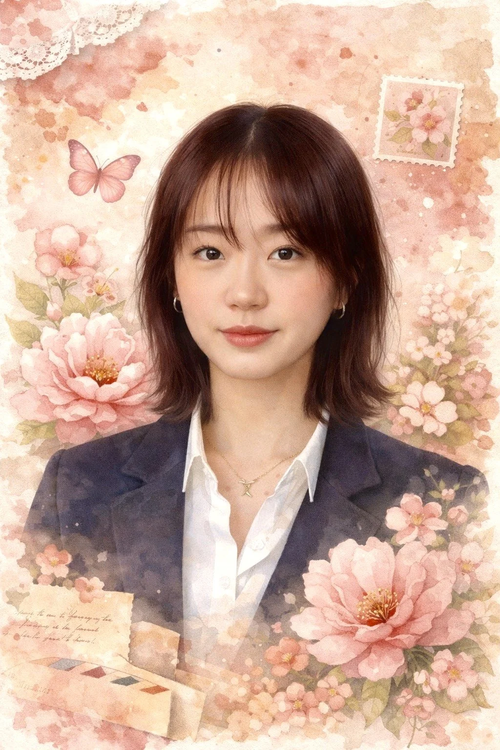 Illustrated portrait representing a college student tutor offering live, one-on-one academic support.