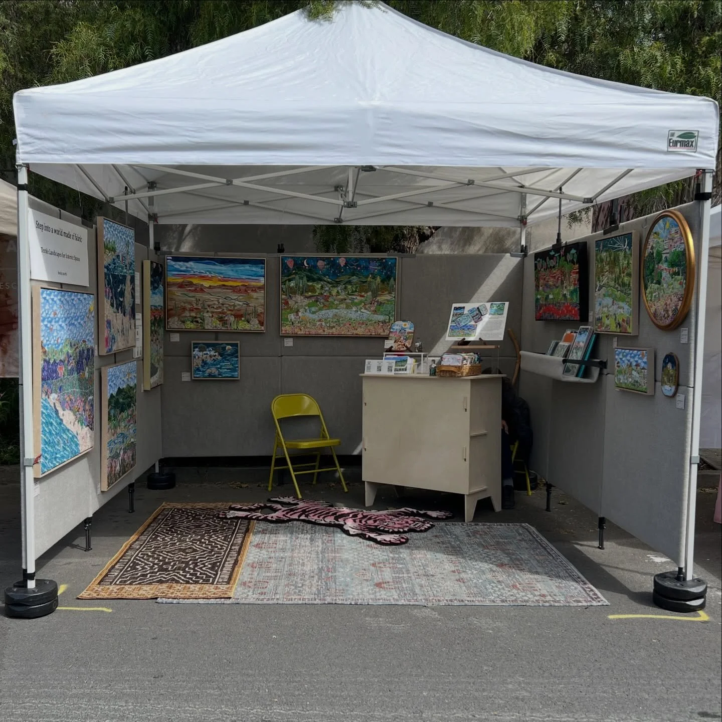 All set up in Berkeley at the Gilman District Street Fair. Come say hi!!!! @gilman.district  Booth 123