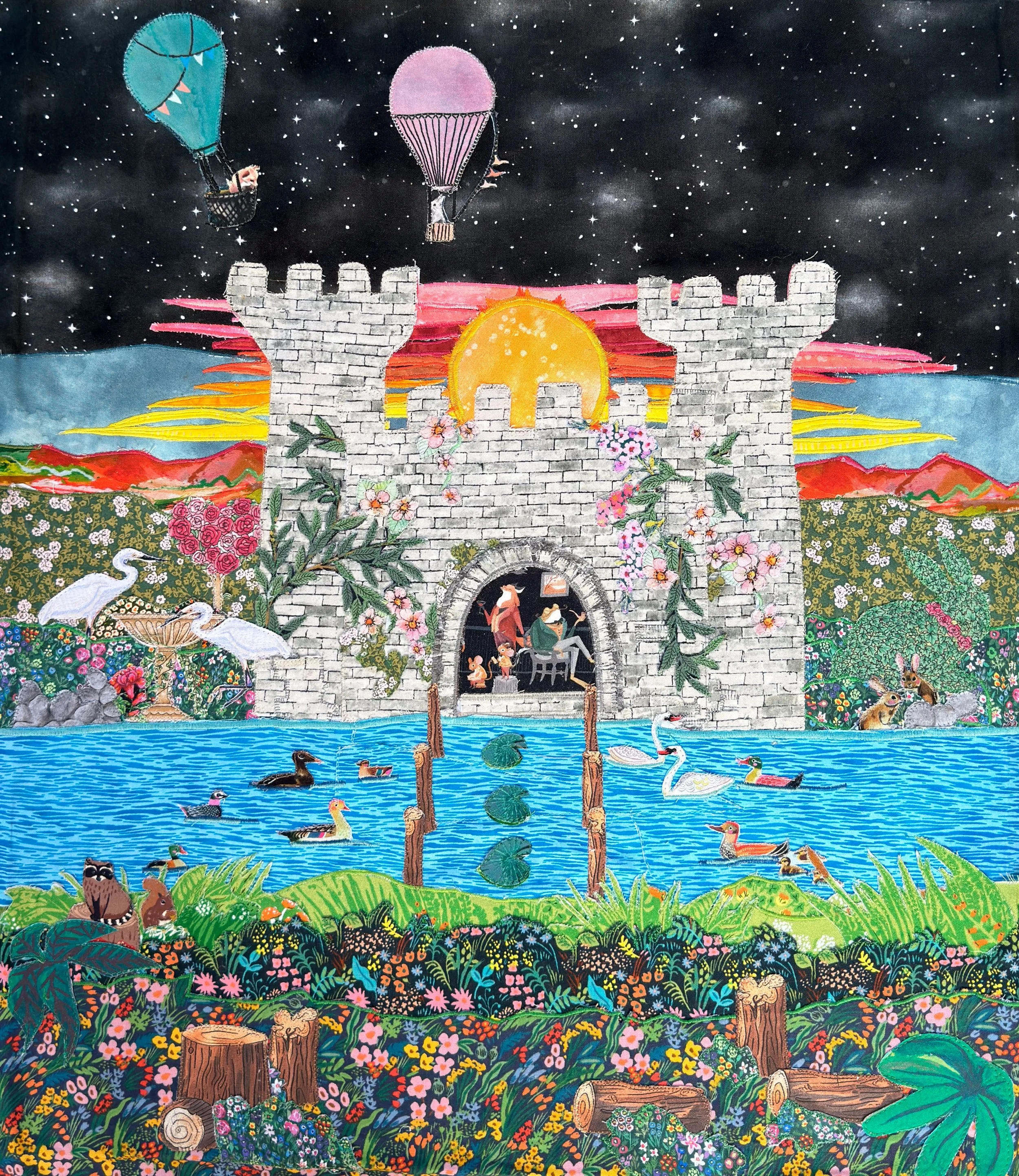 Eight original collages. Two shows. 🥹

Making art requires a huge leap of faith. I spend hours and hours cutting up tiny pieces of fabric, moving them around, changing my mind, sewing them together, and creating these magical, joyful little worlds t