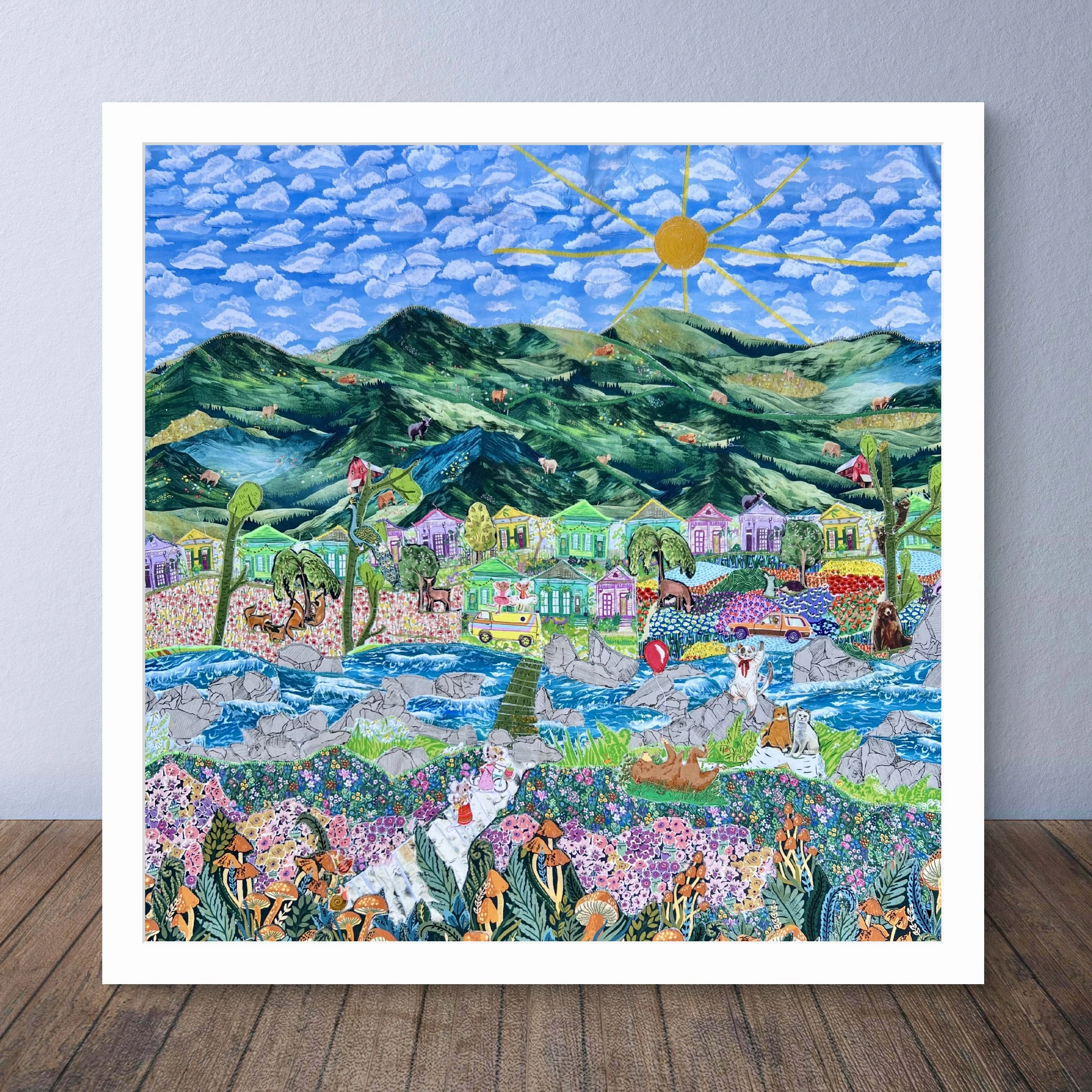 One Red Balloon Art Print