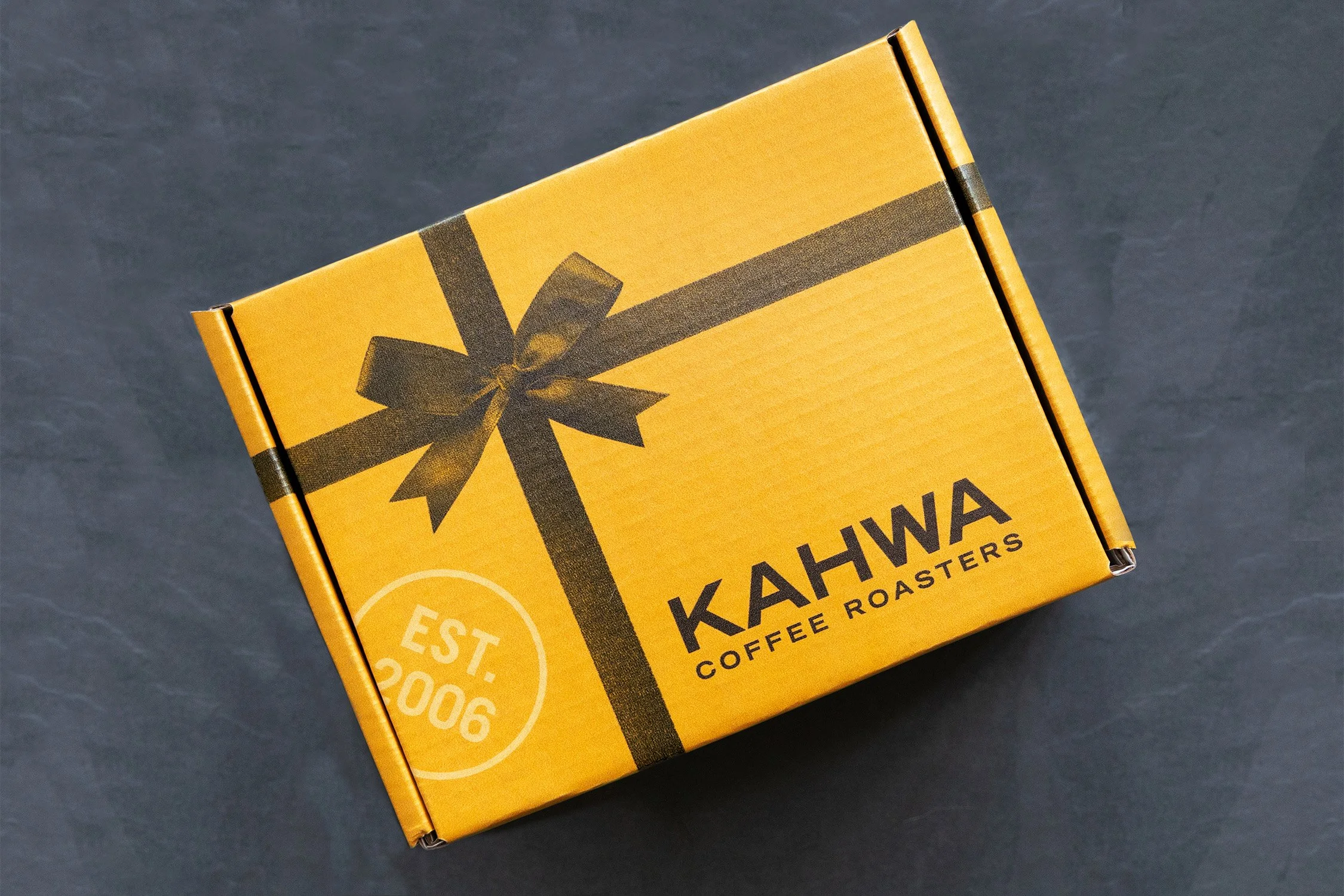 Mail-order coffee gift box.