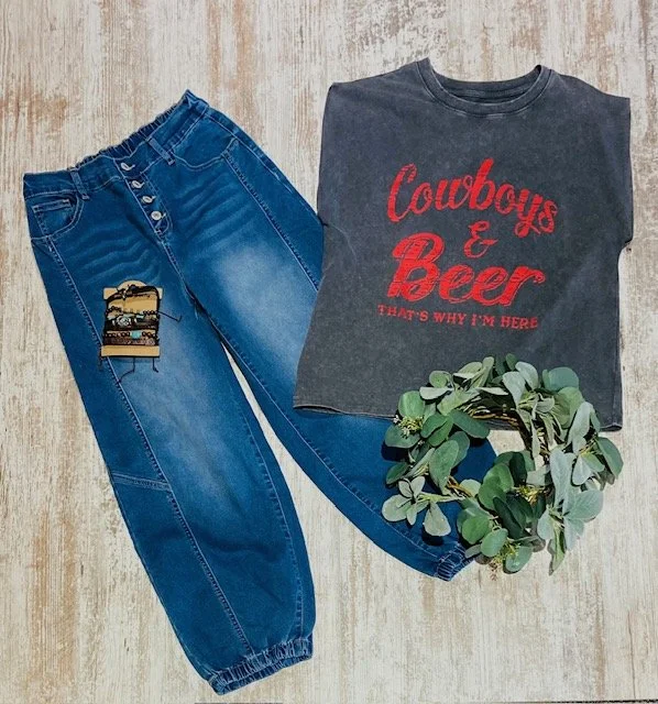 Cowboys & Beer sleeveless shirt