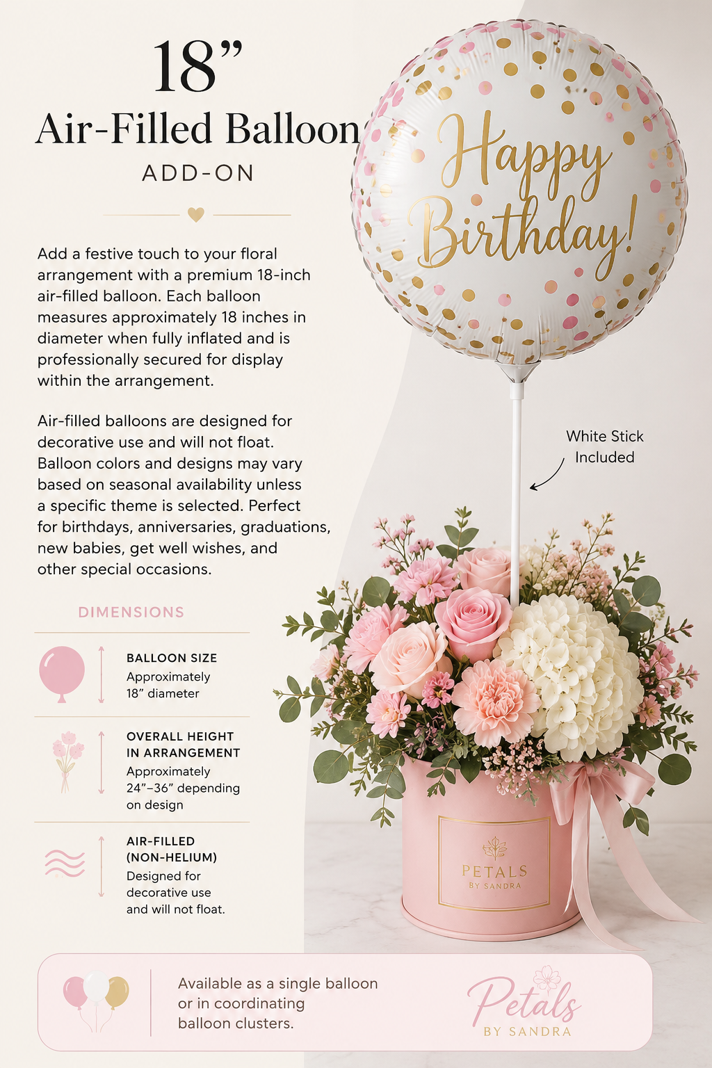 18" Air-Filled Balloon Add-On ONLY