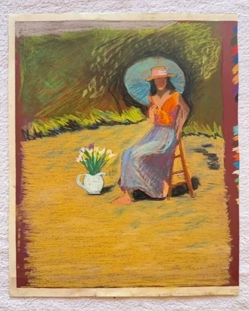 Afternoon Repose
Pastel sticks on pastel paper
18 5/8" x 22 5/8" Framed - 2006
$350 - sold