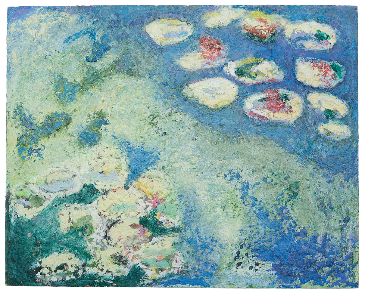 Celebrating Monet
16" x 20"
cold wax and oil on aluminum surface