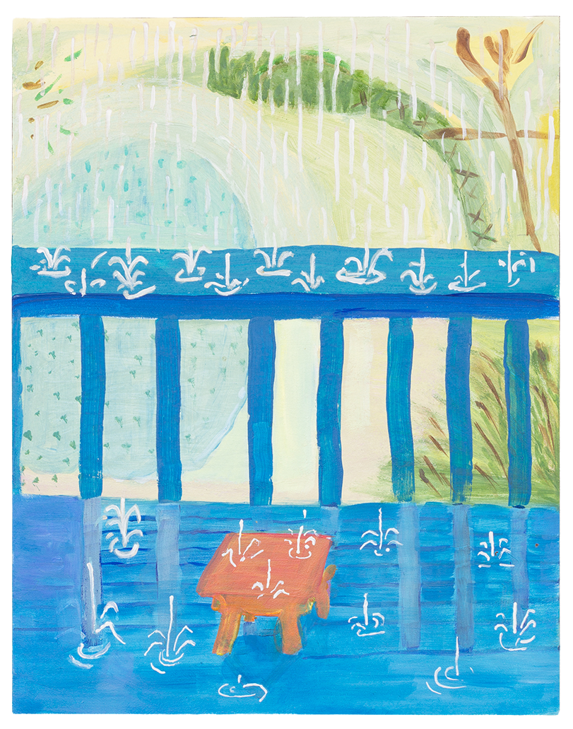 Hockney's Backyard
11" x 14" - 2025
acrylic on gesso board