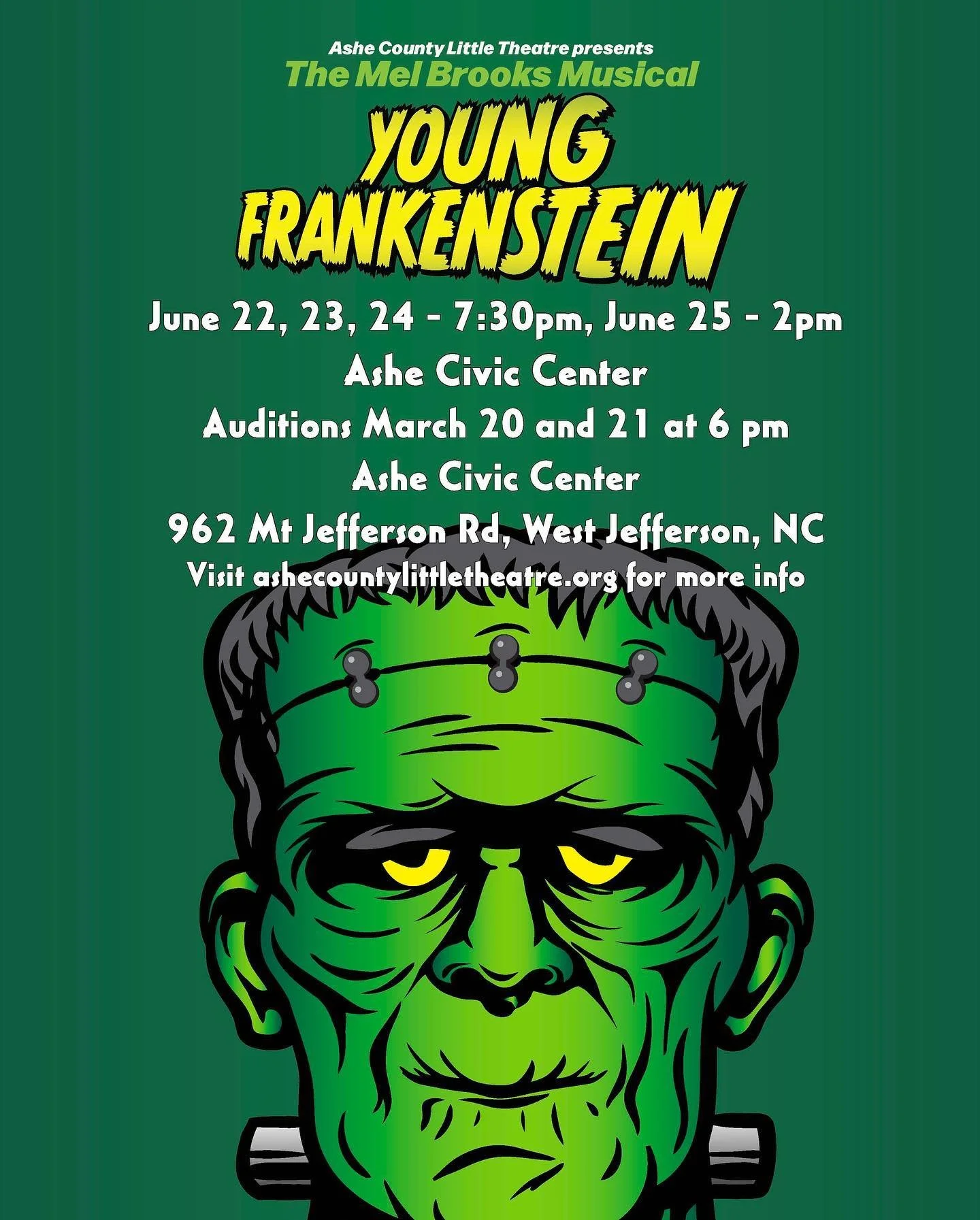 Call 336-846-2787 for more information! Or email ashecountylittletheatre@gmail.com