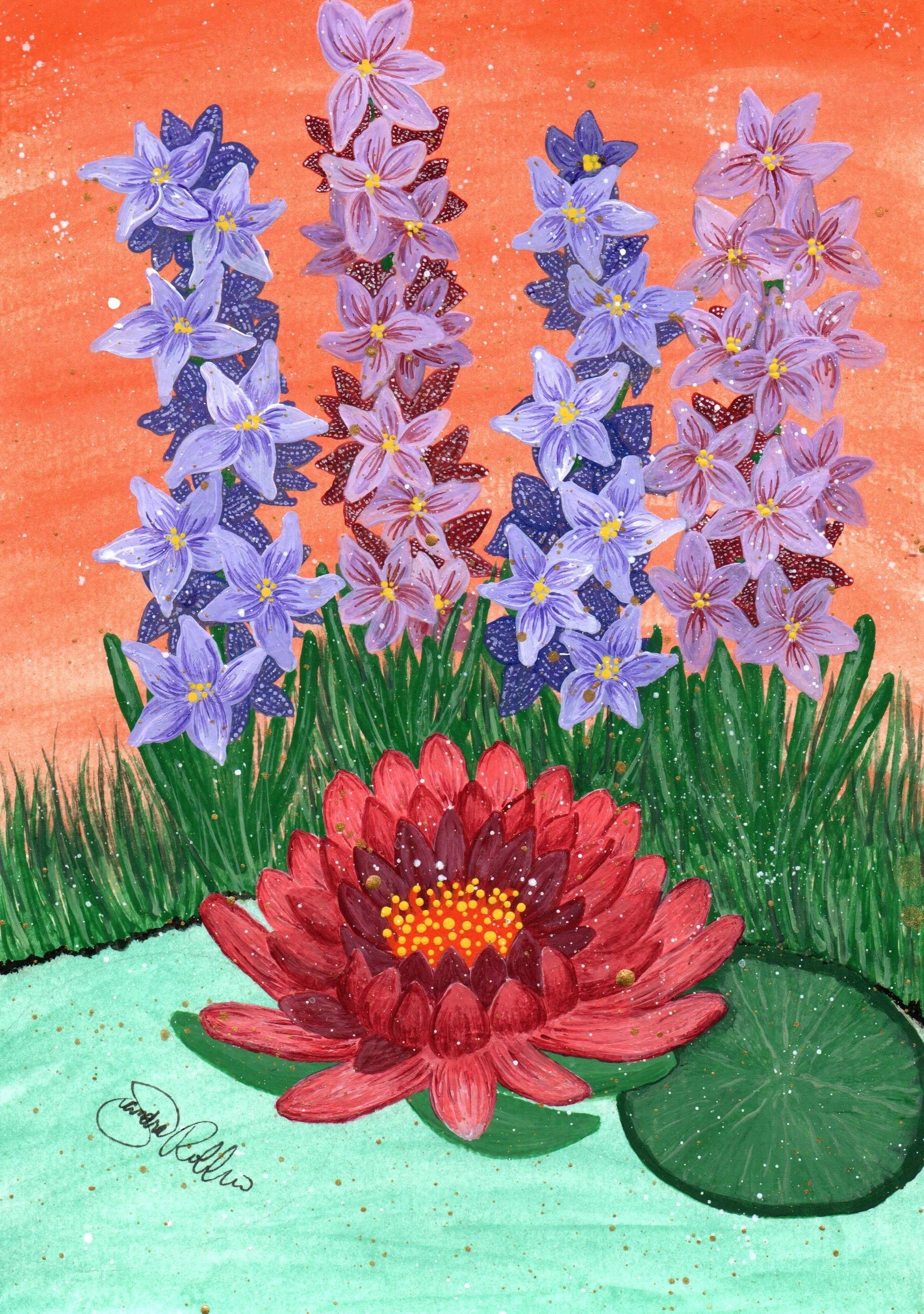 July Larkspur & Waterlily.jpg