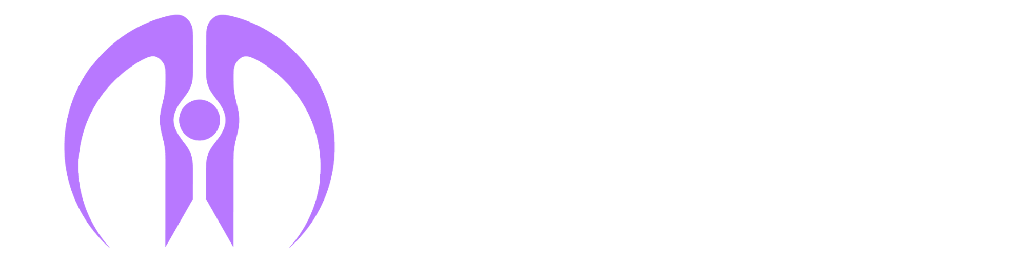 Logo with a stylized purple stethoscope forming an abstract human figure and the text 'MUGICUS' in white uppercase letters.