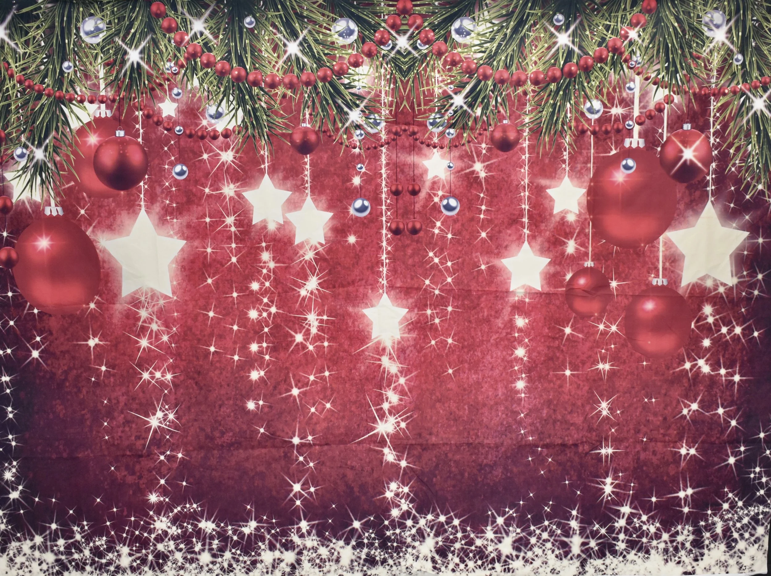 Holiday - Red Ornaments & Lights