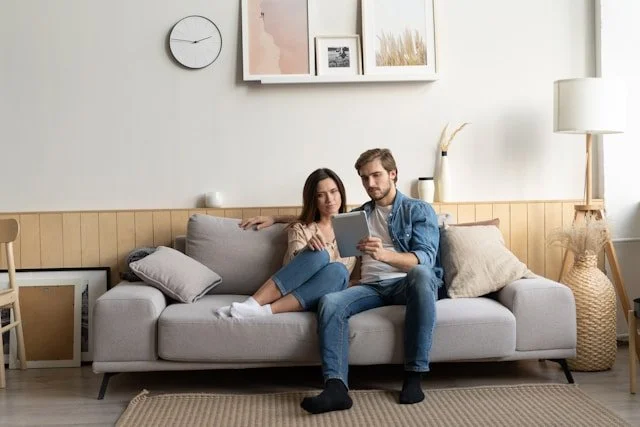 couple doing an online therapy session