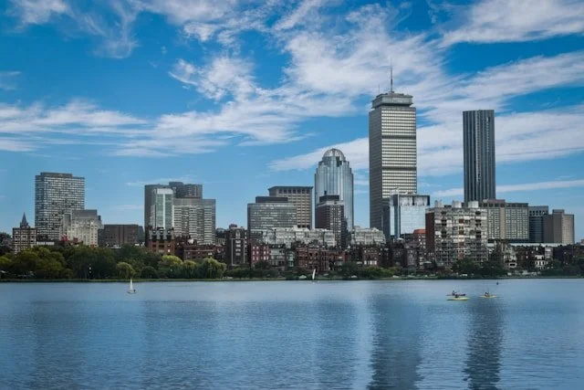 Boston cityscape - premarital therapy available online throughout MA