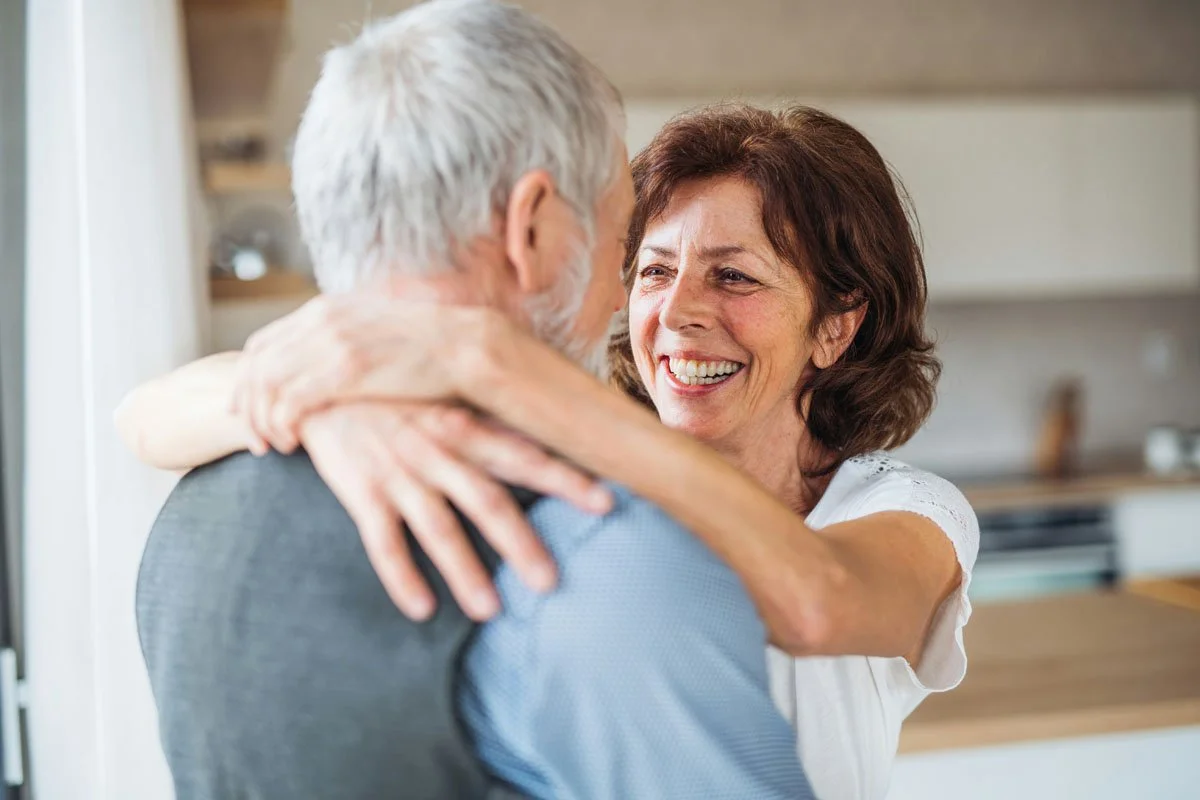 older couple dancing together