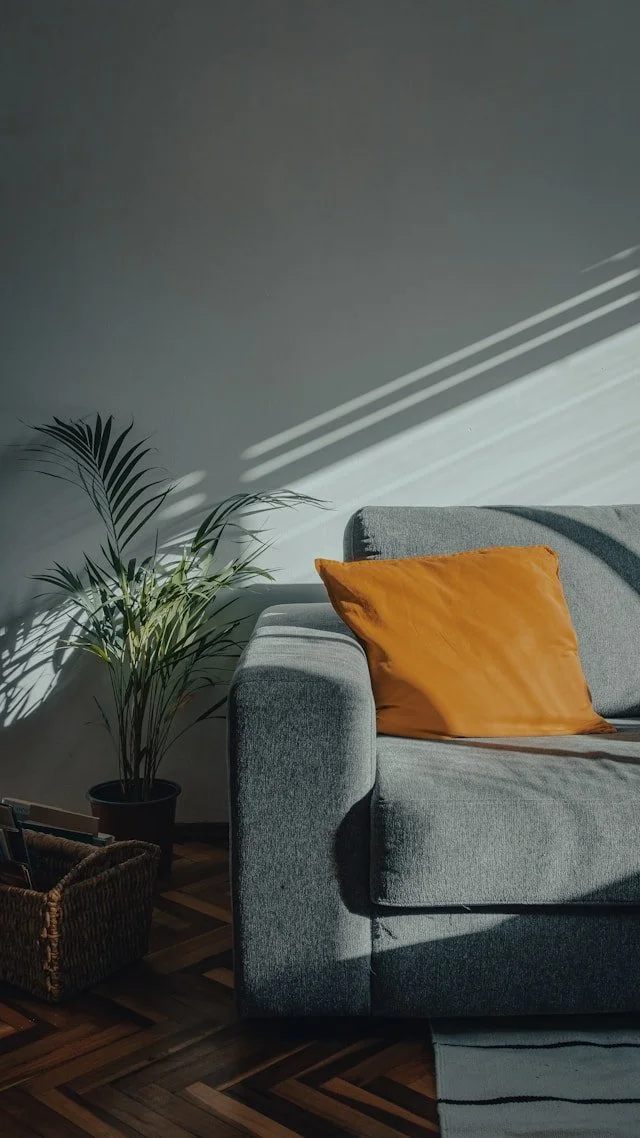 couch at home for online couples therapy
