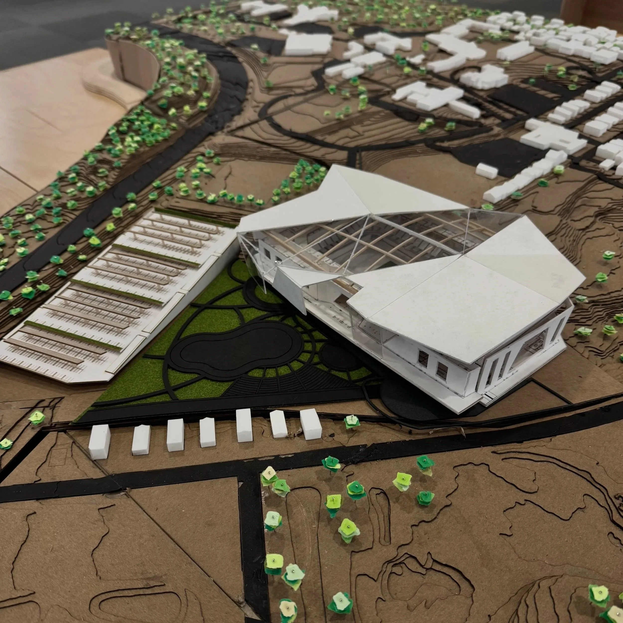 Site Model With Scaled Stadium.