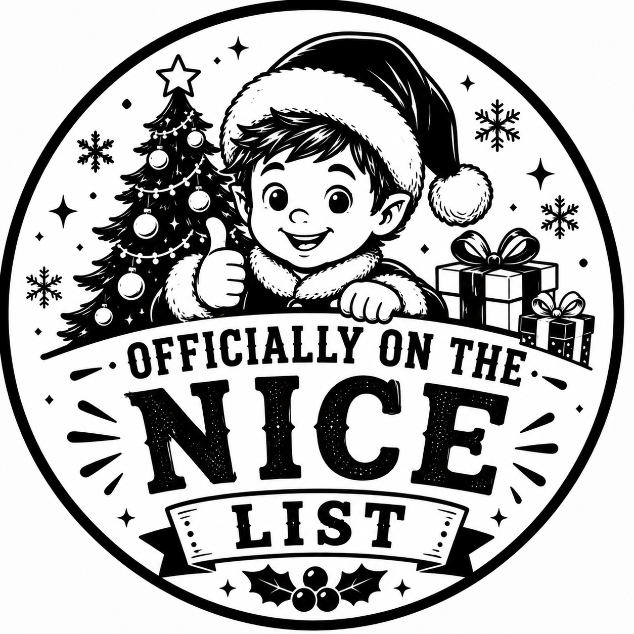 Officially on the Nice list Stickers