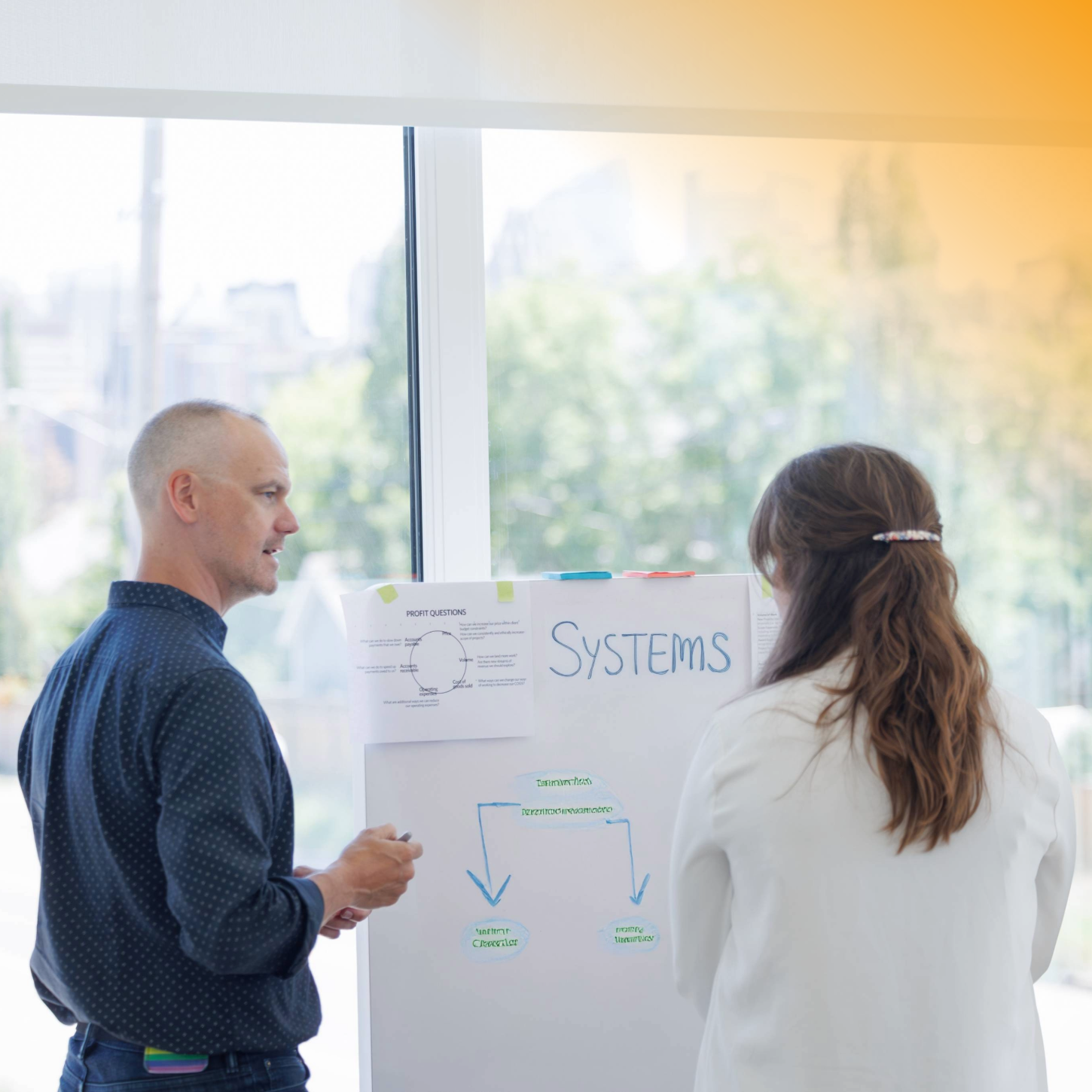 Photo of IF staff working together