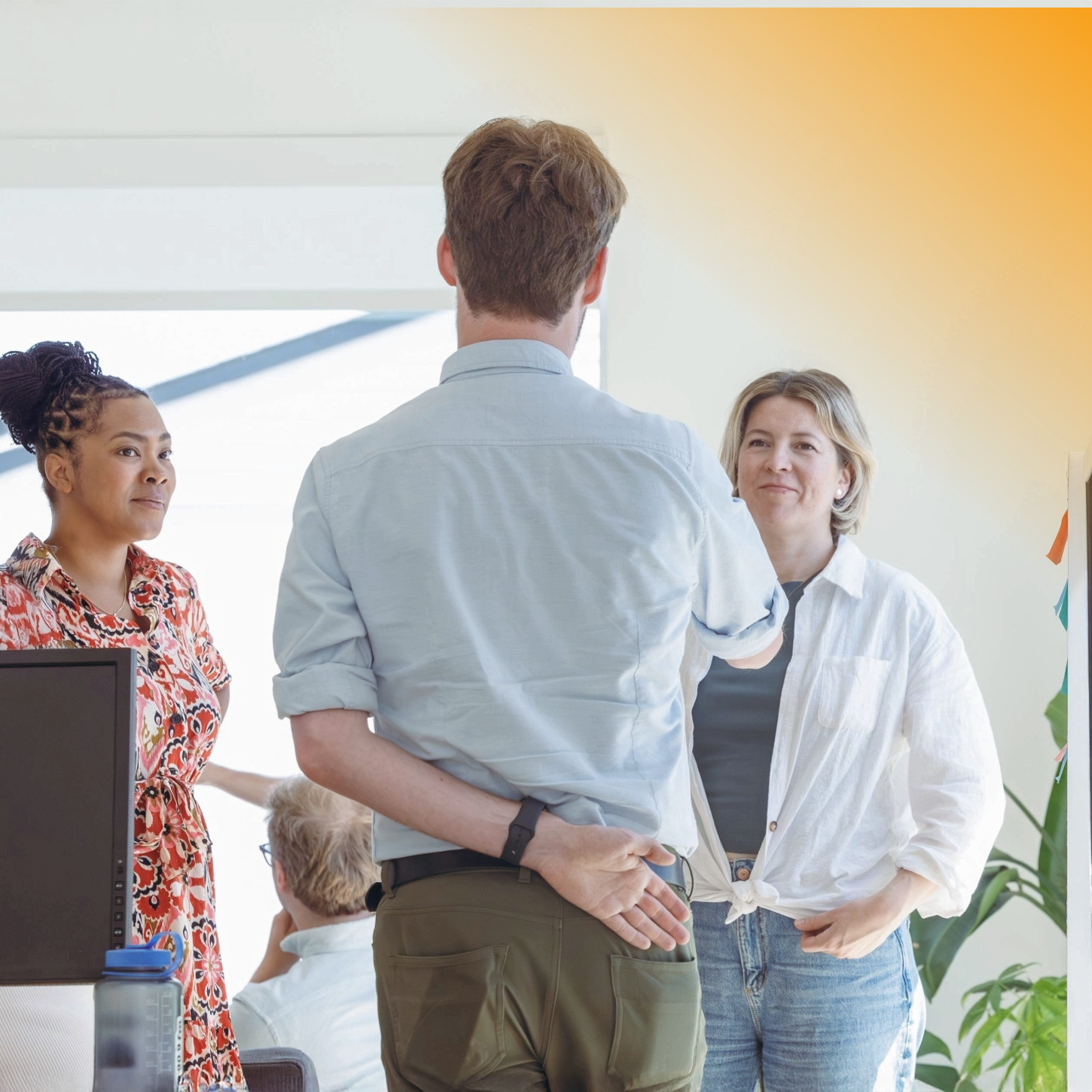 Header image of IF team working together