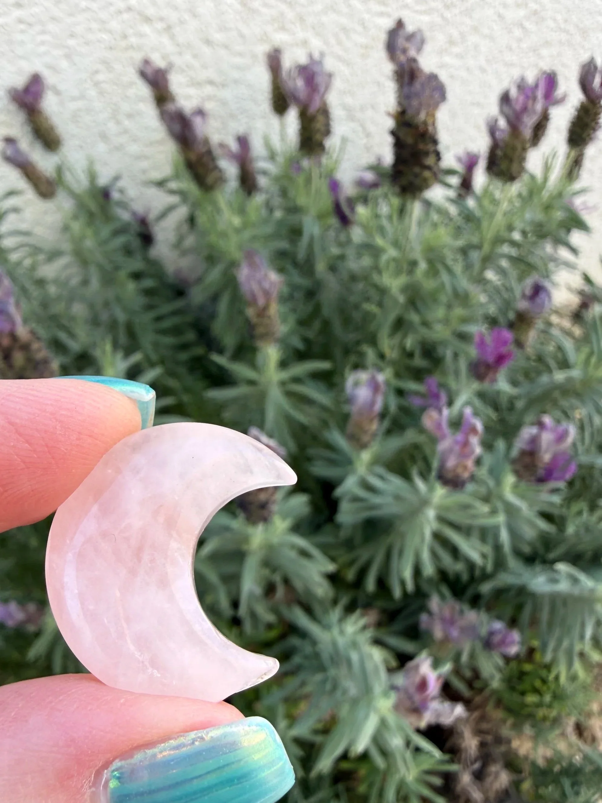 Mini Rose Quartz Moons