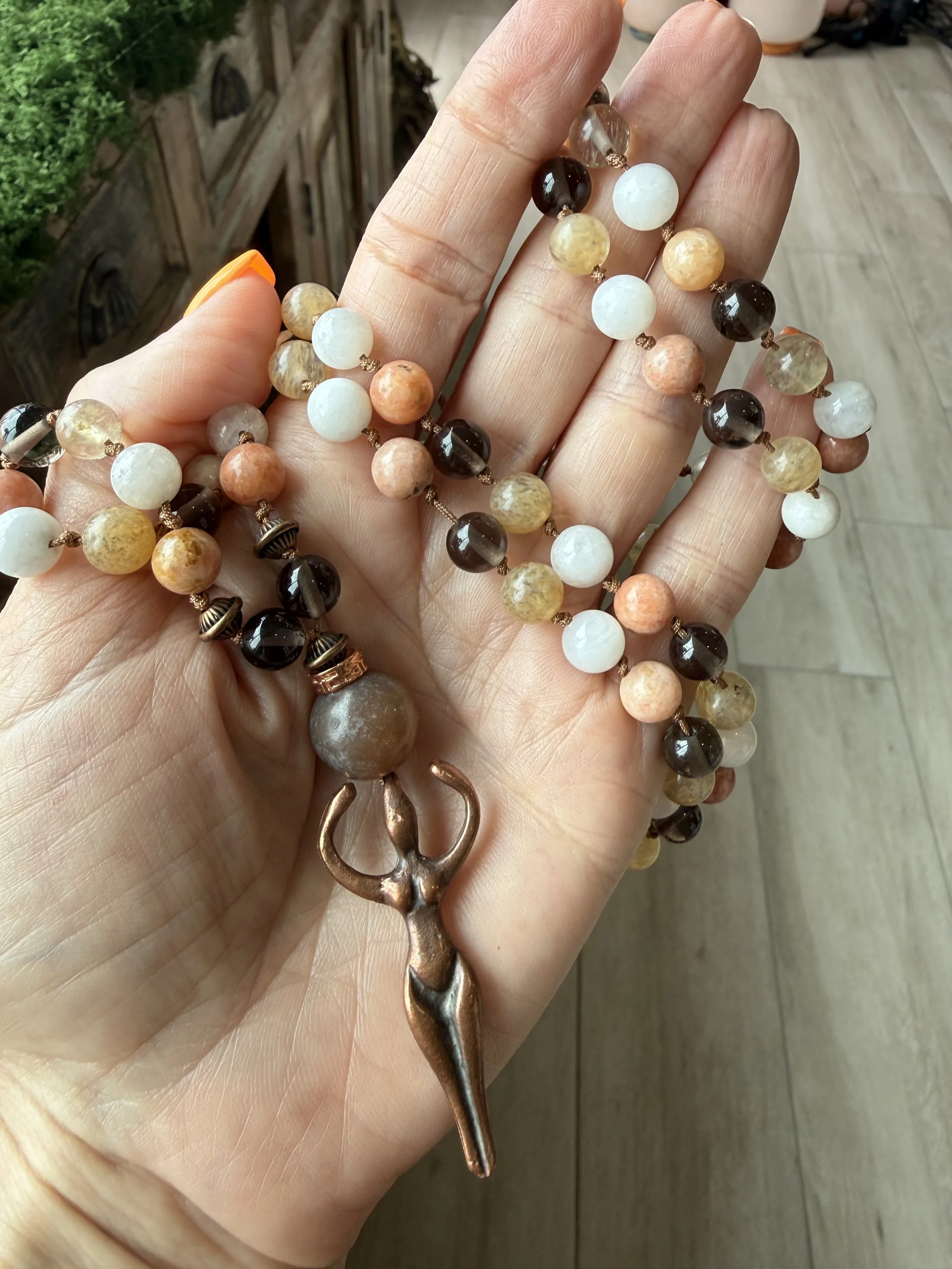 Handcrafted Mala Bead Necklace