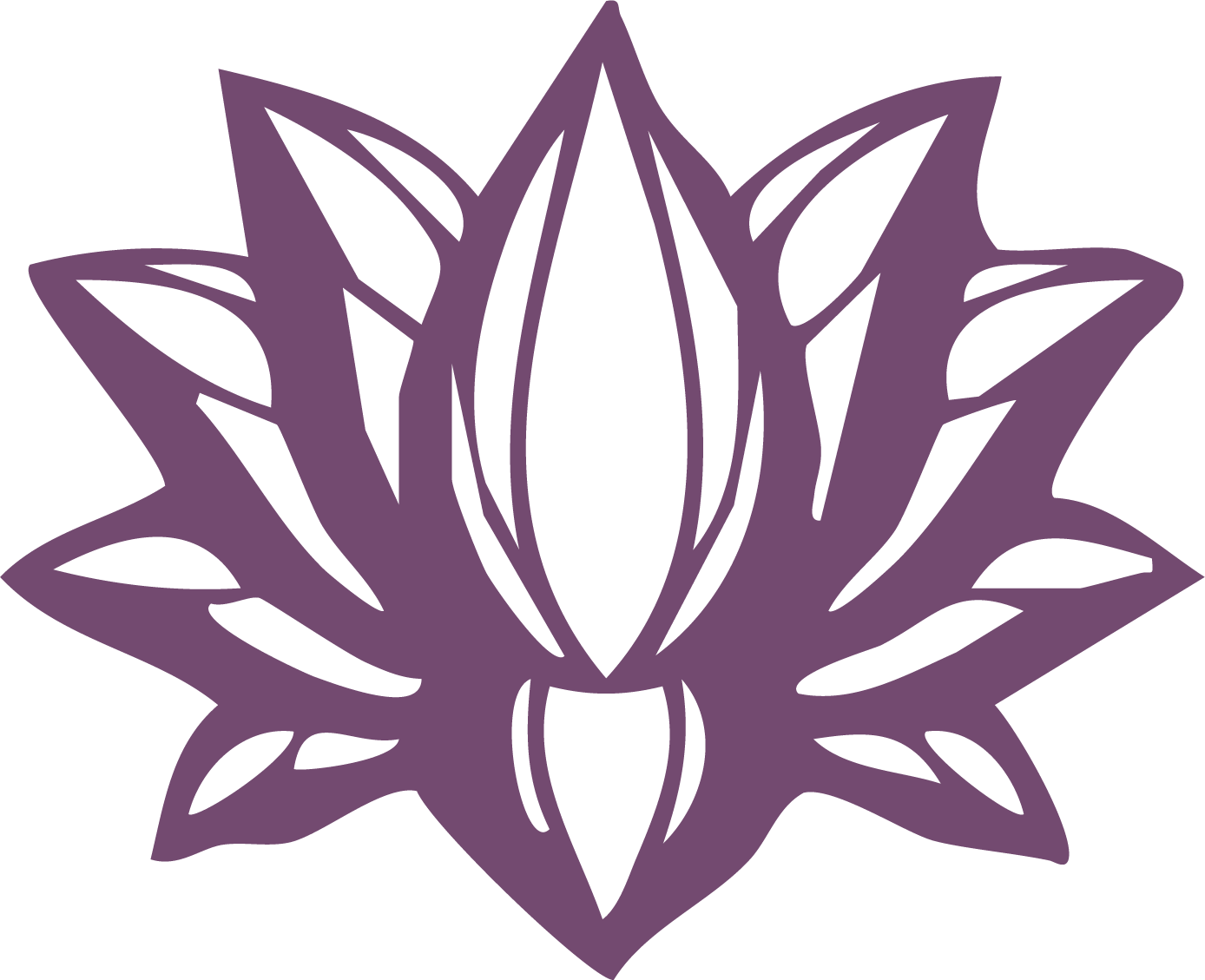 Stylized purple outline of a cannabis leaf.