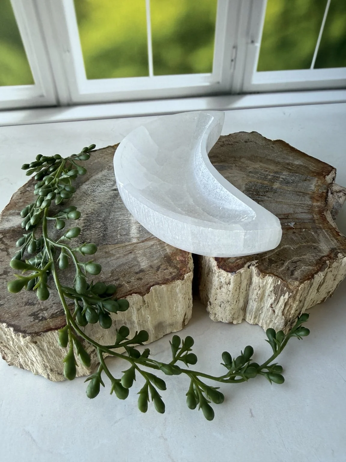 Selenite Crescent Moon Bowl