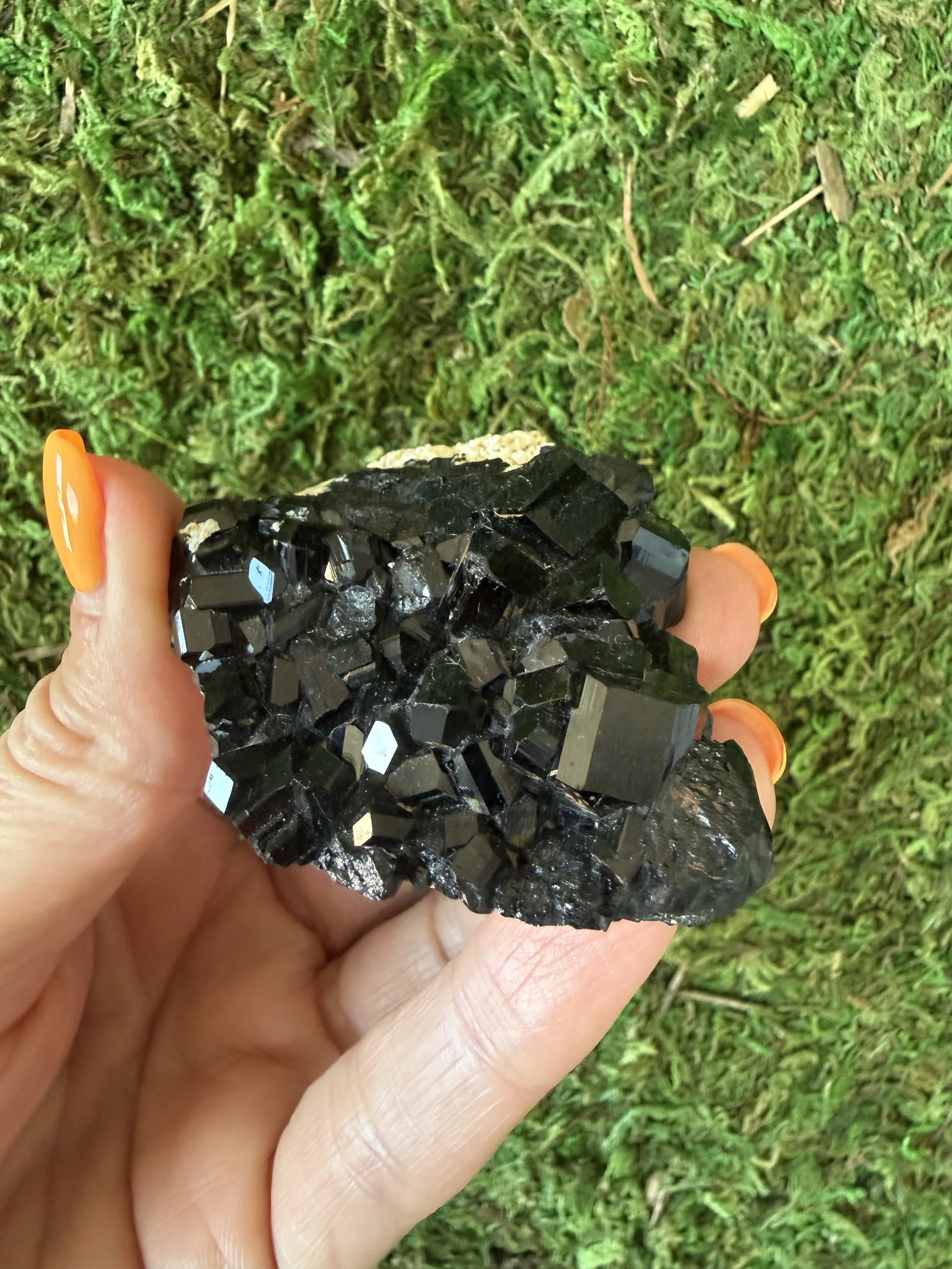 Black Tourmaline with Feldspar