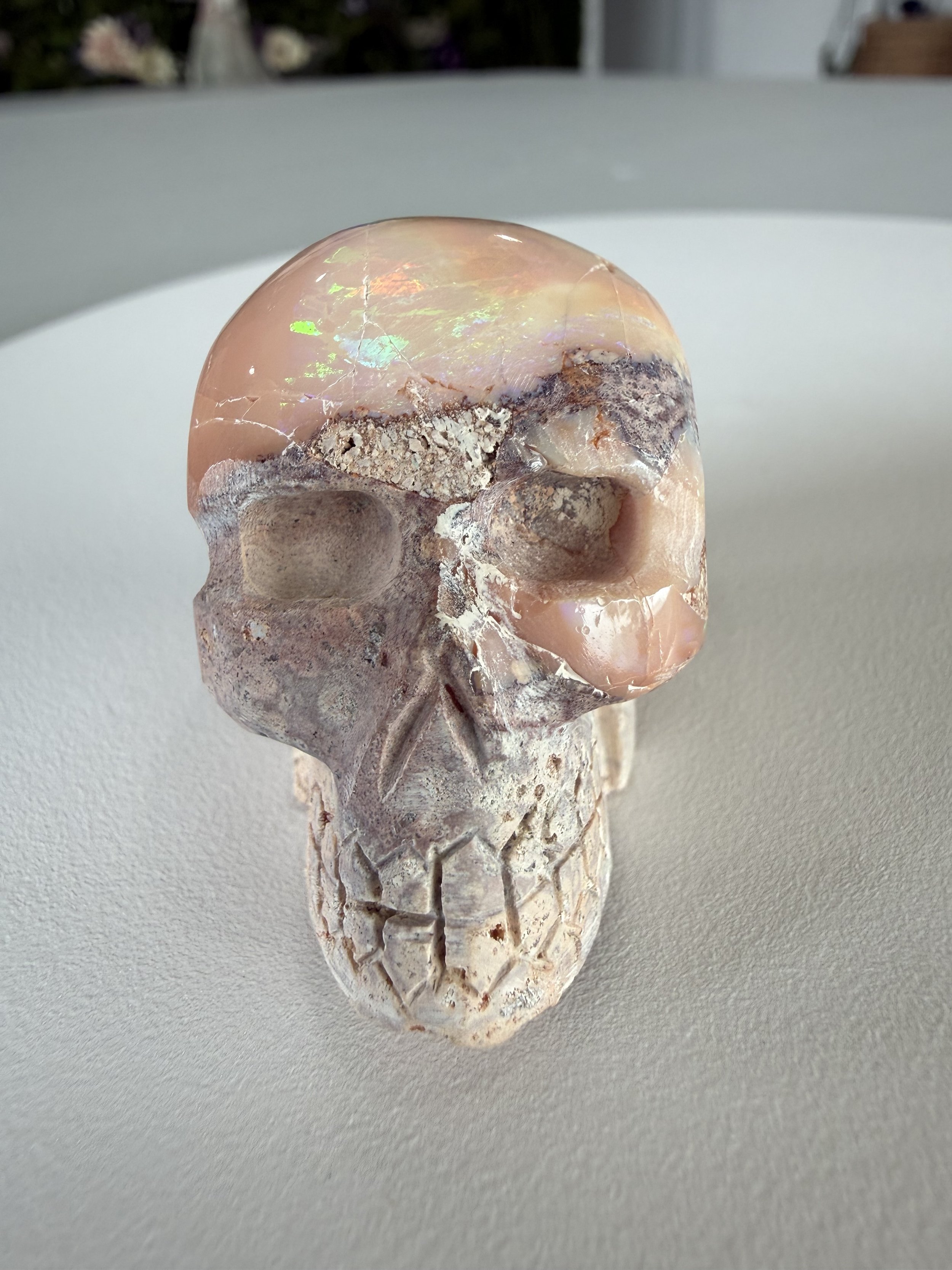 Pink Opal Skull