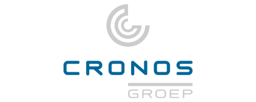 Logo of the CRONOS Groep, featuring a stylized circular emblem and the company name in blue and gray text.