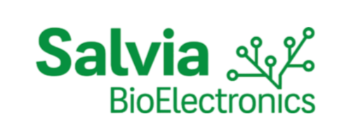 Salvia BioElectronics logo with green text and a stylized plant symbol.