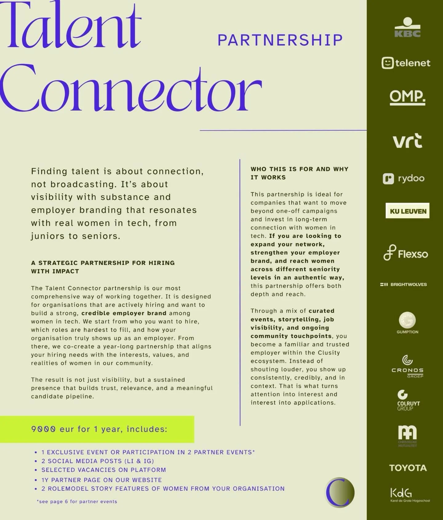 Do you know that&hellip;? Beyond events, we build meaningful talent pipelines.

Clusity is known for supporting #WomenInTech, connecting a community of 4,000+ members and growing. But that&rsquo;s only part of what we do. We also help organisations a