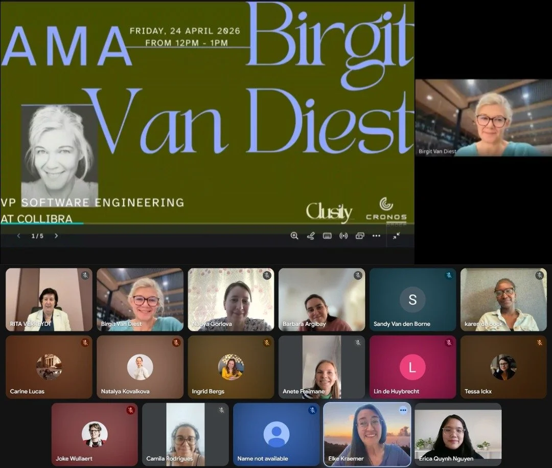 An inspiring and insightful session!

On 24 April, we hosted a cosy &ldquo;Ask Me Anything&rdquo; session with Birgit Van Diest, VP of Software Engineering at Collibra.

We kicked off the conversation by tackling imposter syndrome when stepping into 