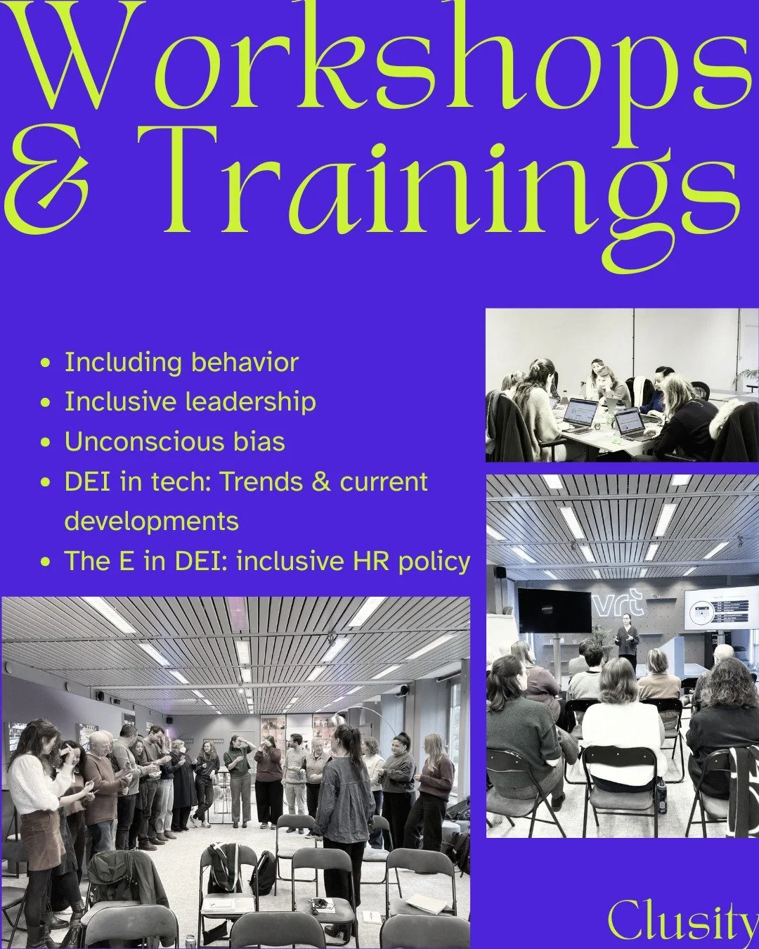 As an DEI manager, are you struggling to raise awareness around bias and inequality, because others simply don&rsquo;t see it? As an HR manager, are you under pressure to hire quickly, making it harder to ensure an inclusive hiring process?

At Clusi