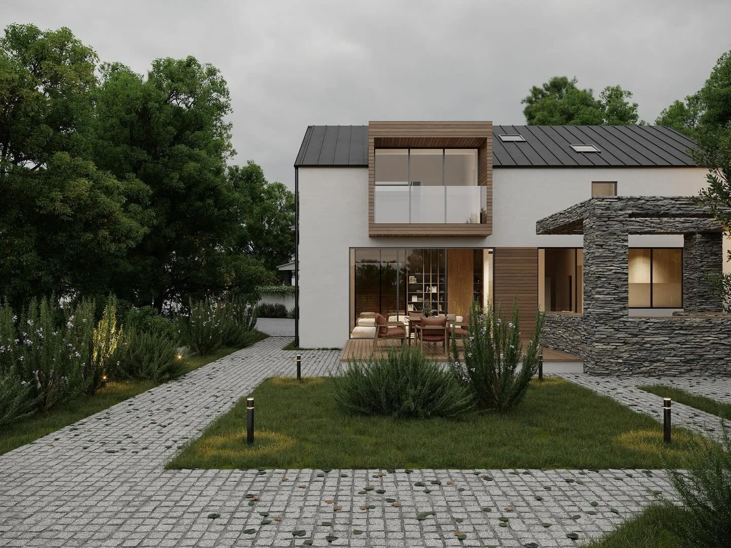 There&rsquo;s a quiet kind of confidence in a house that doesn&rsquo;t try too hard. 

At first glance it reads as simple white walls, a black gabled roof, clean geometry. But spend a moment longer and the details start to speak. A timber-clad box pu