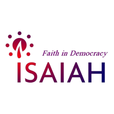 Logo for the King County Democrats, SIAAH with a stylized figure and purple and red text.