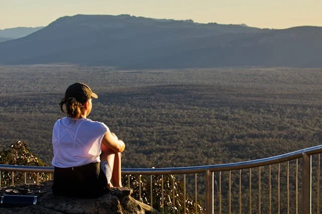 Woman on overlook