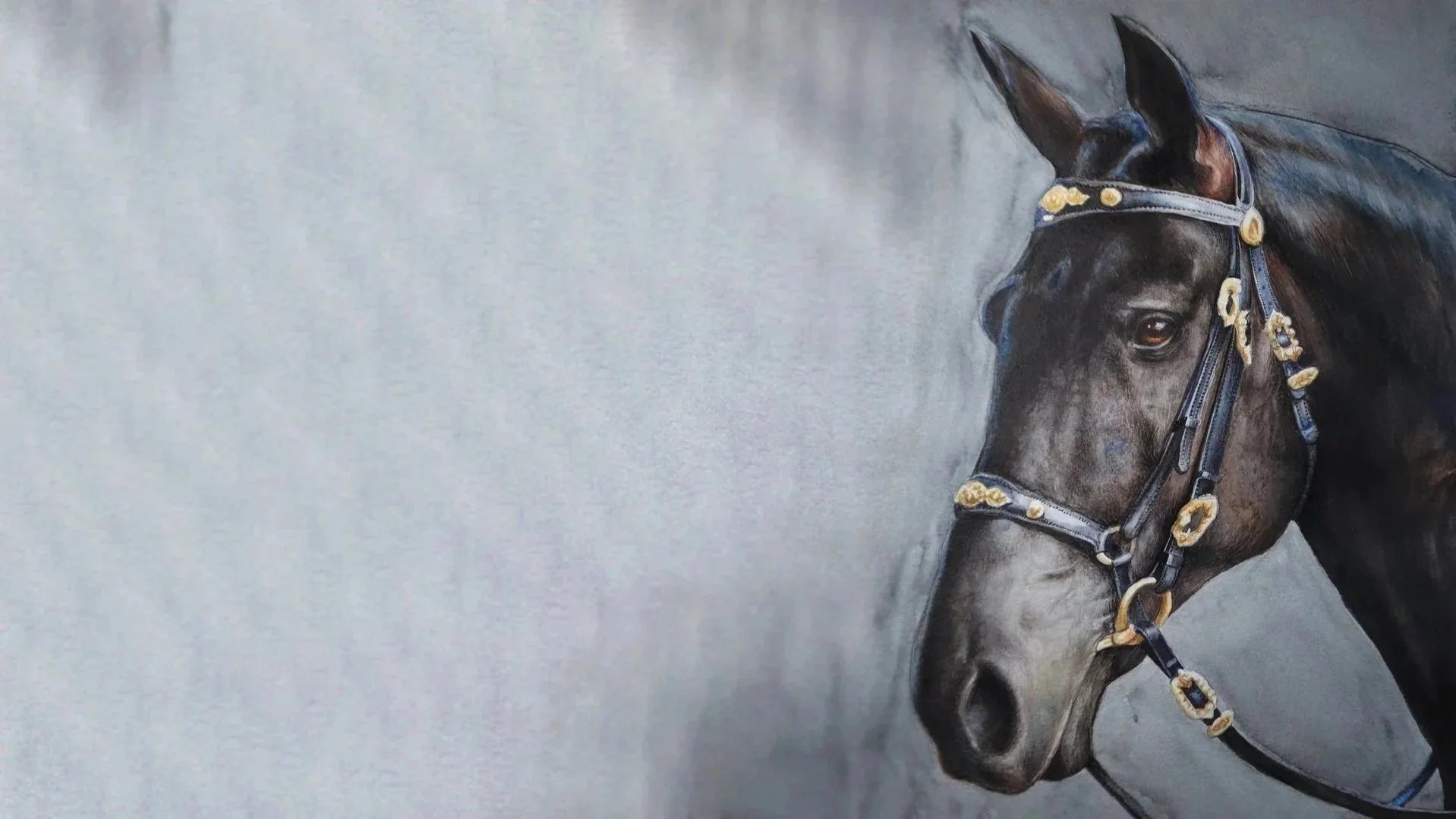 Watercolor painting of a horse by Sunitha gopal | Sunartcafe
