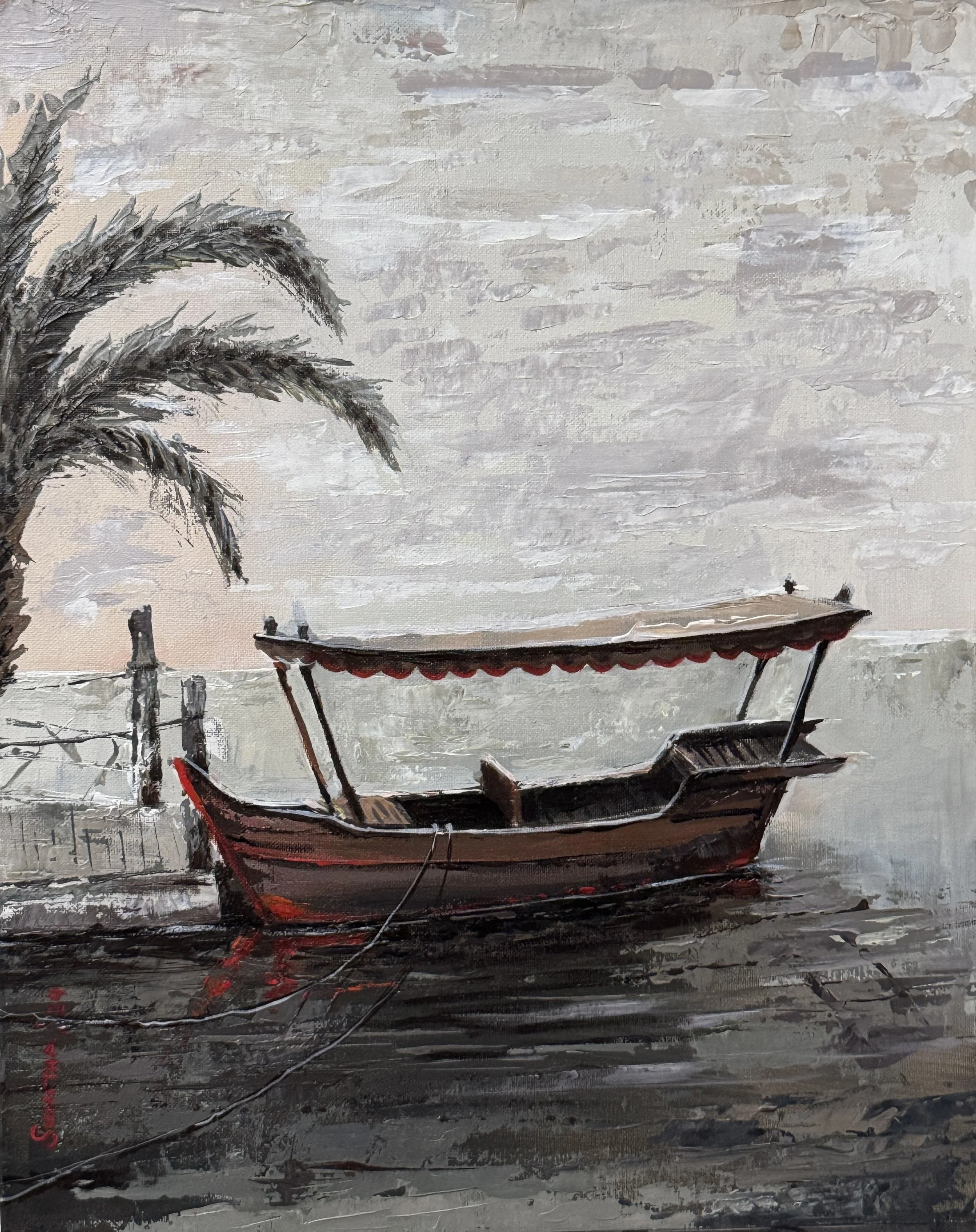 Harbour at Dusk (2024)
Acrylic on canvas - 50x 60 cm
Available