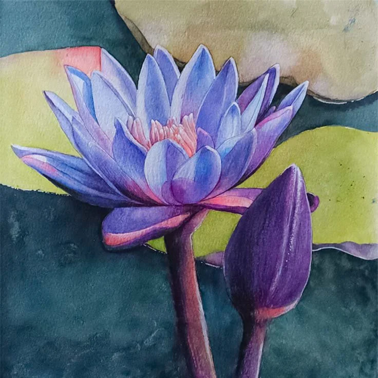 Indigo Bloom (2023)
Watercolor on paper - 25 x 25 cm
Available