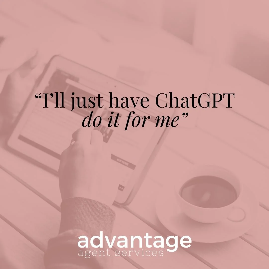 Lately in real estate - and every profession, I am guessing - the topic of choice has been AI.

I am begging you to use it. But, I am also begging you...please, please, PLEASE don&rsquo;t let it write the content for you. Don&rsquo;t use it for socia