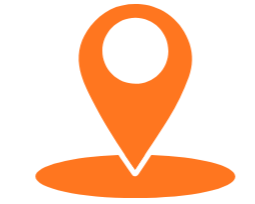 Orange location pin icon