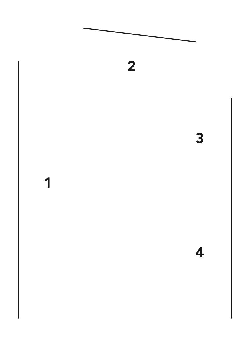 Diagramm mit Linien und nummerierten Punkten 1 bis 4.