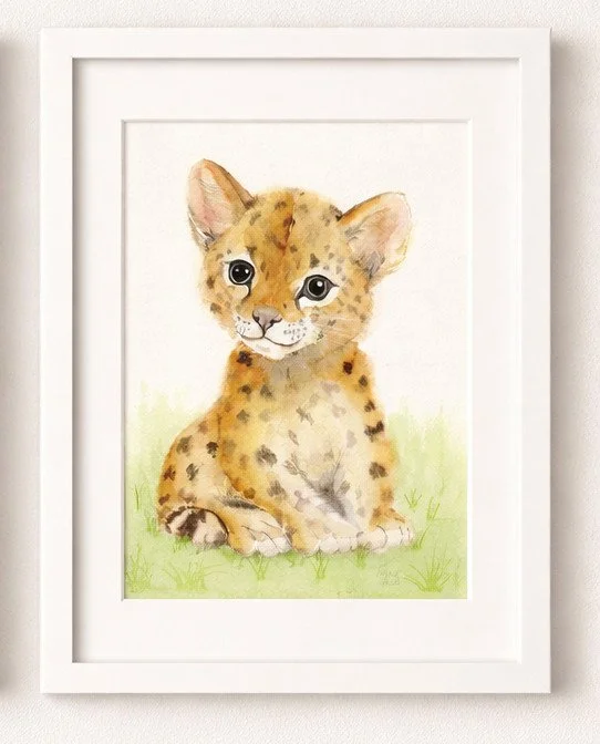Baby Leopard - Nursery Print