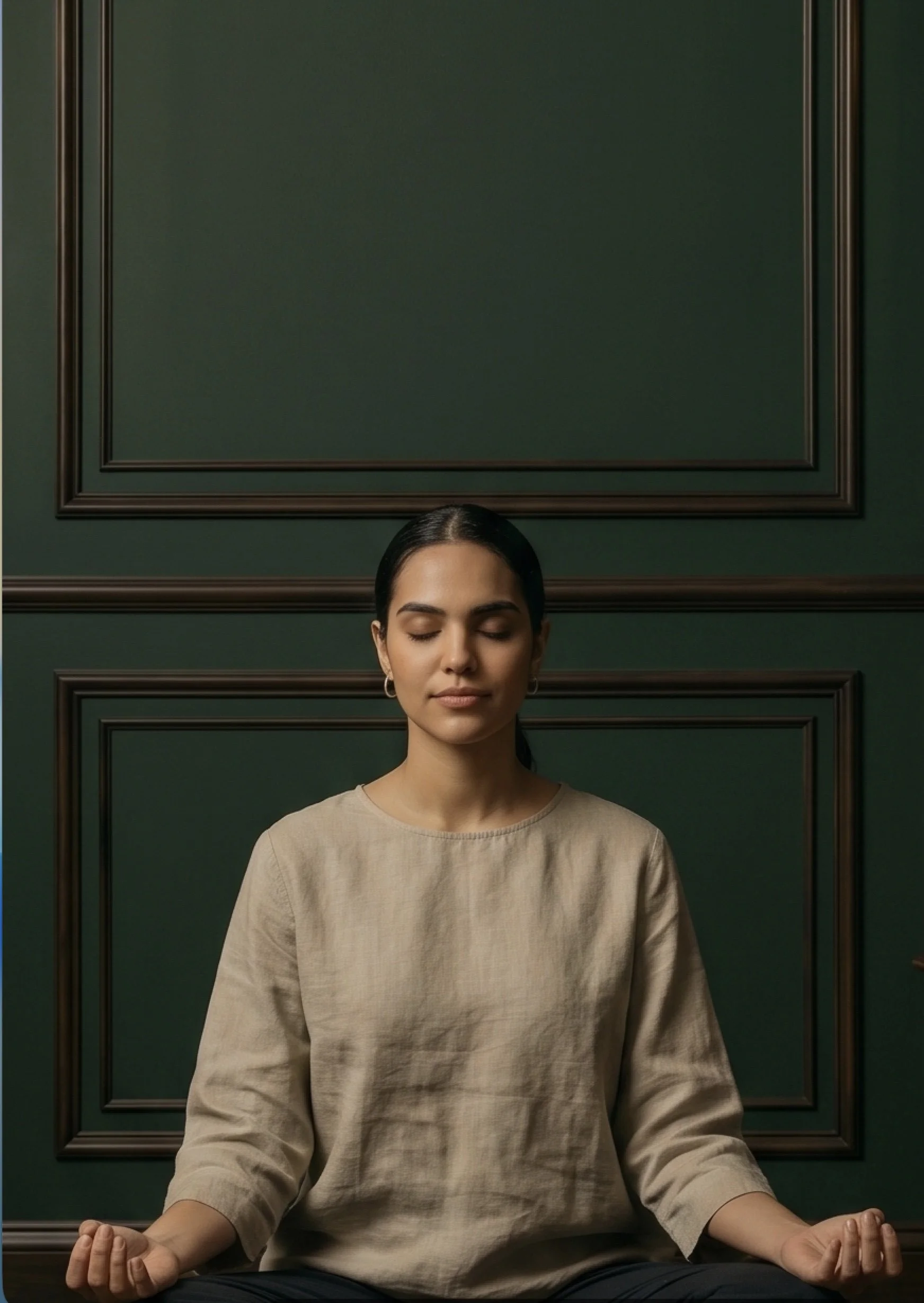 woman meditating before breathwork