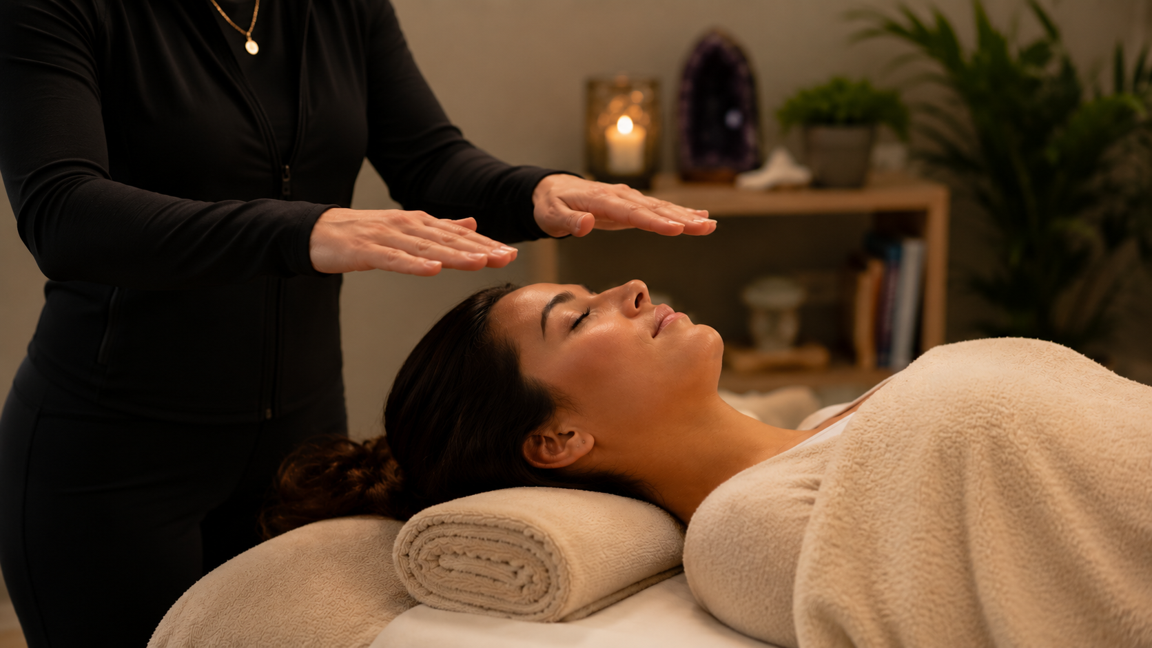 Energy worker performing Reiki Energy Healing session