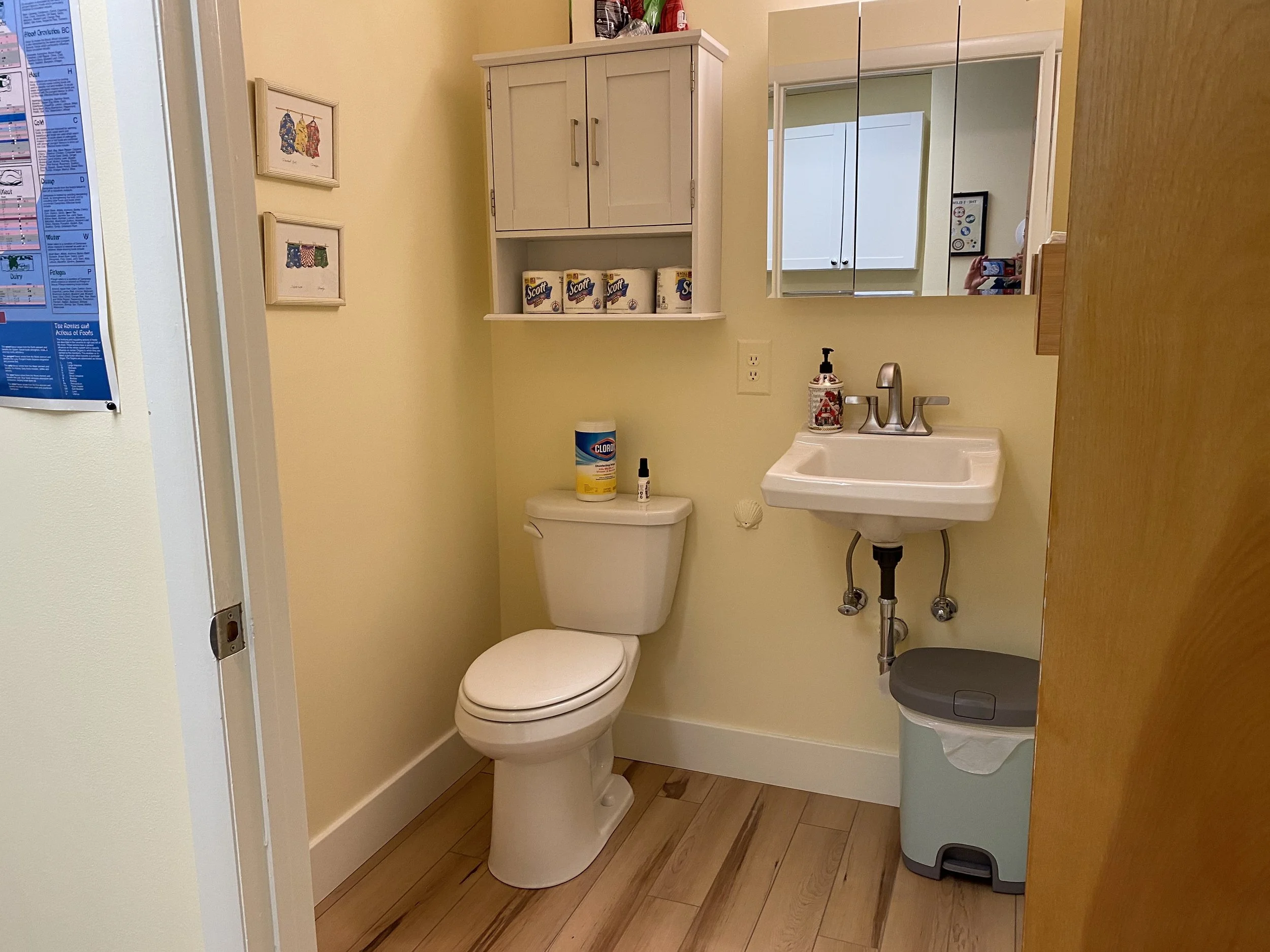  The bathroom is clean and stocked with essentials. 