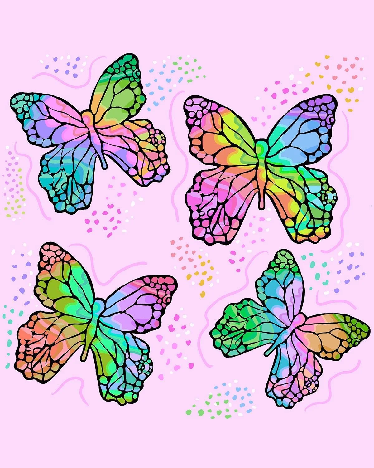 A little butterfly magic&hellip; in every color of the rainbow 🌈🦋✨

#SurfaceDesign #RainbowArt #KatieConleyArt #ColorfulArt #ArtLicensing