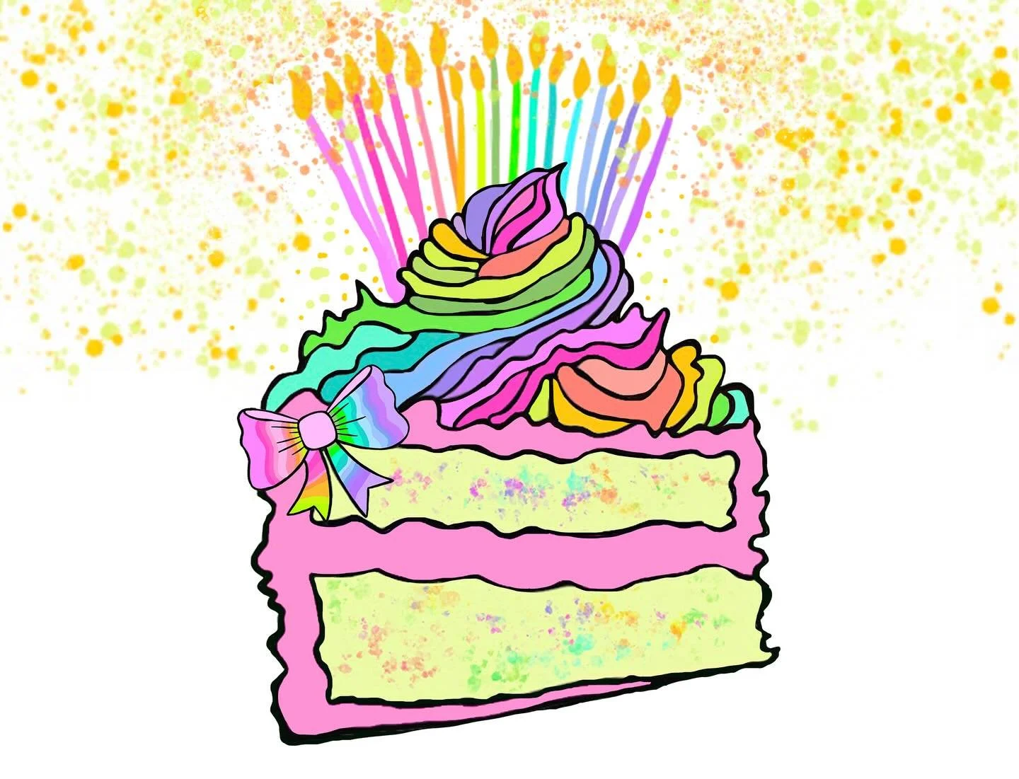 Layered with color, celebration, and intention ✨🍰🌈

That&rsquo;s the recipe.

#ArtOfThoughtfulness #ColorfulJoy #SurfaceDesigner #CelebrationArt #KatieConleyArt