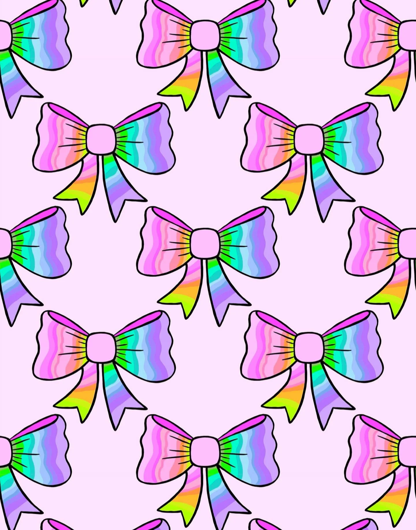 More bows, please. 🎀🌈💫

#katieconleyart #bowart #bowillustration #surfacepatterndesign #surfacepatterndesigner
